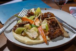 In Whiskey gebeizter Lachs